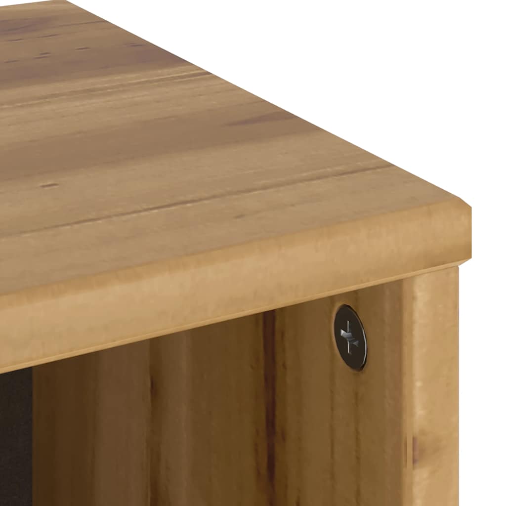 vidaXL Bijzetkast met lades ODDA 40x24x79 cm massief grenenhout - Aashly