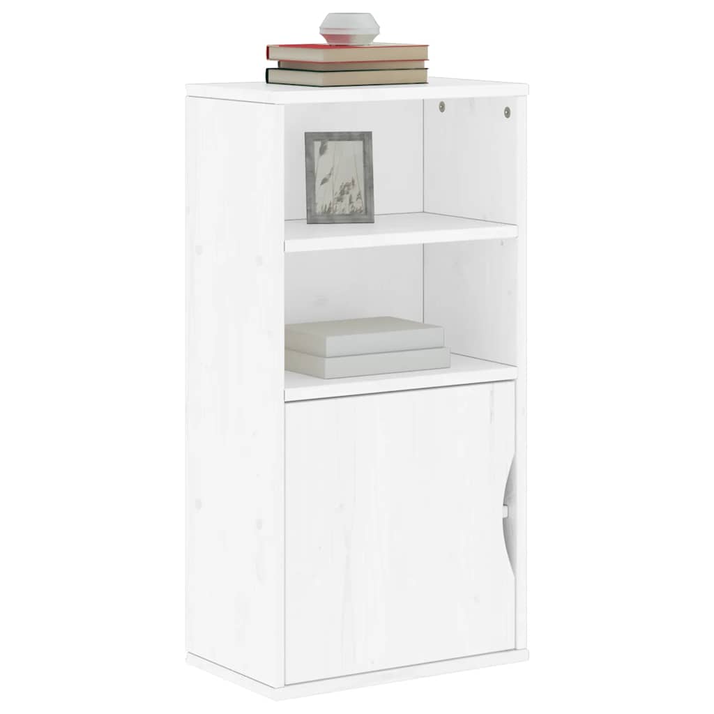 vidaXL Bijzetkast met lades ODDA 40x24x79 cm massief grenenhout - Aashly
