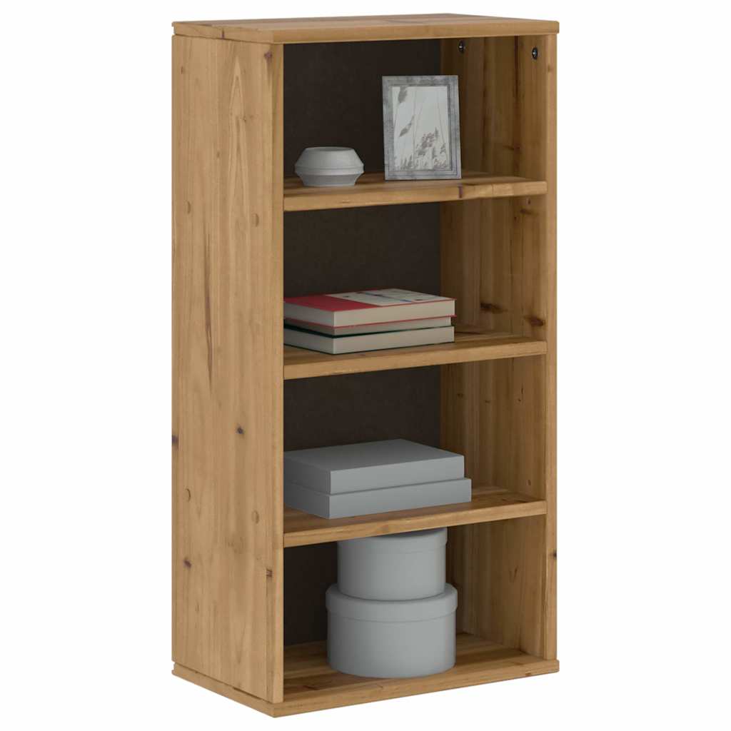 vidaXL Bijzetkast met lades ODDA 40x24x79 cm massief grenenhout - Aashly