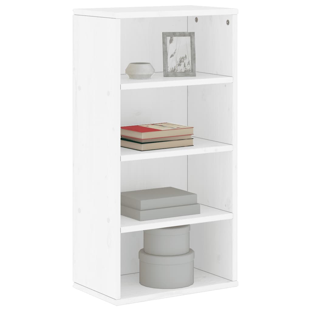 vidaXL Bijzetkast met lades ODDA 40x24x79 cm massief grenenhout - Aashly