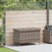 vidaXL Tuinbox met wielen 160x55x75 cm poly rattan zwart - Aashly