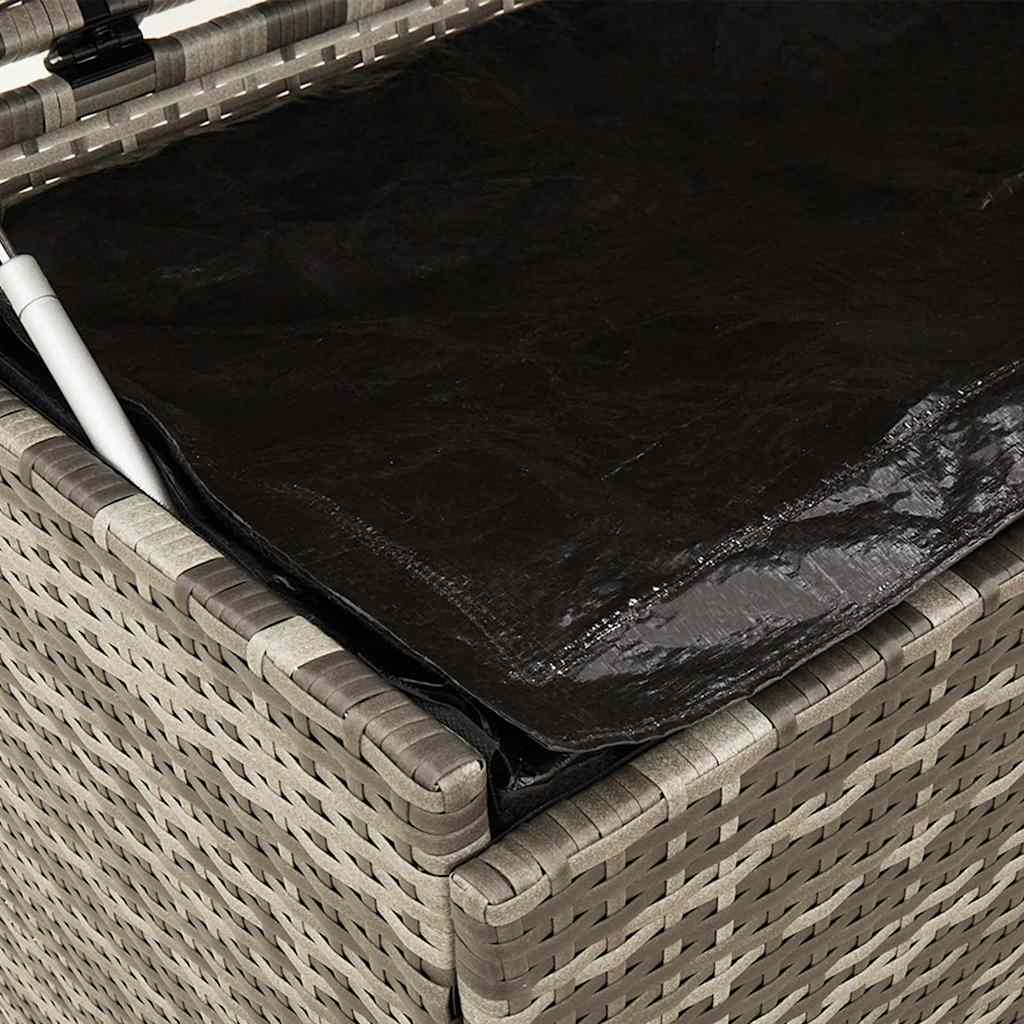 vidaXL Tuinbox met wielen 160x55x75 cm poly rattan zwart - Aashly