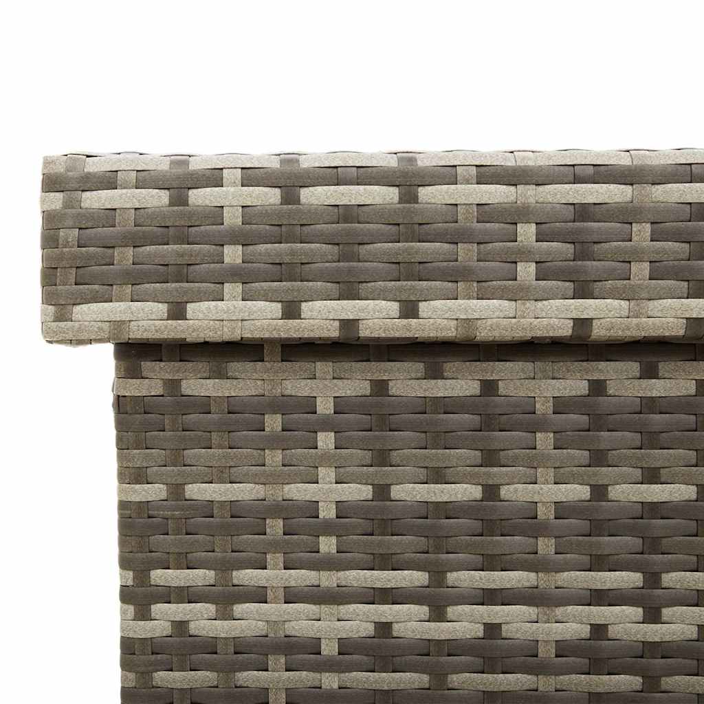 vidaXL Tuinbox met wielen 160x55x75 cm poly rattan zwart - Aashly