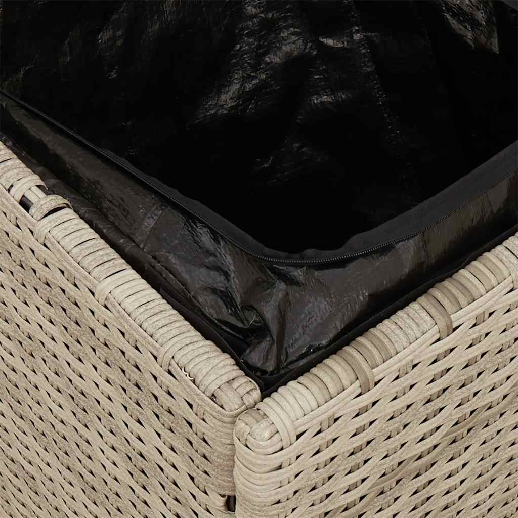 vidaXL Tuinkrukken met kussens 2 st 40x40x43 cm poly rattan bruin - Aashly