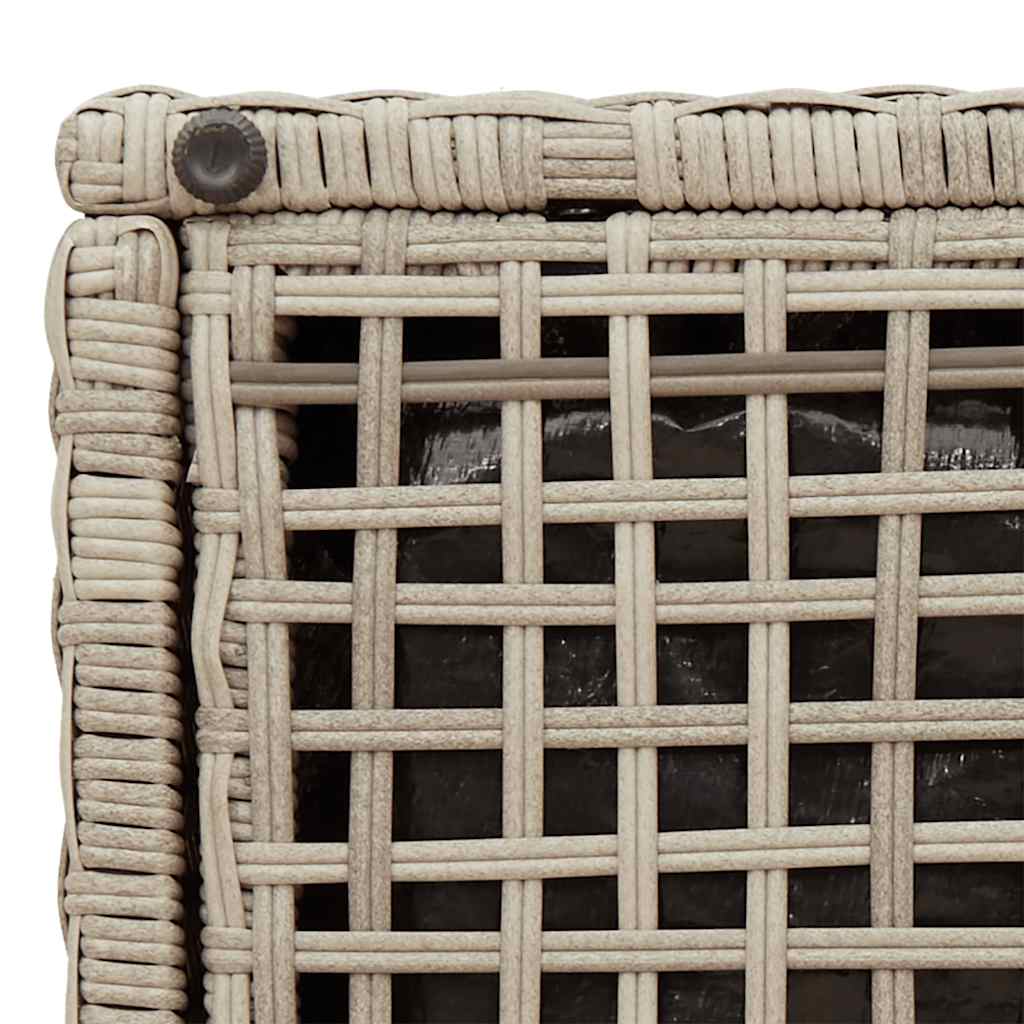 vidaXL Tuinkrukken met kussens 2 st 40x40x43 cm poly rattan bruin - Aashly