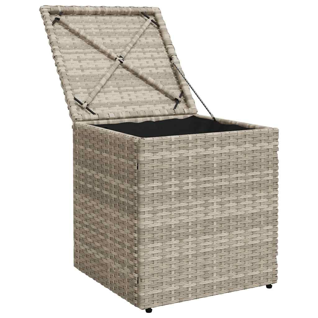 vidaXL Tuinkrukken met kussens 2 st 40x40x43 cm poly rattan bruin - Aashly
