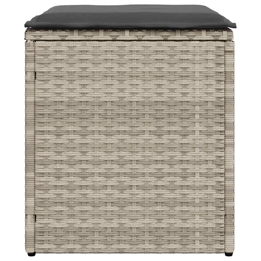vidaXL Tuinkrukken met kussens 2 st 40x40x43 cm poly rattan bruin - Aashly