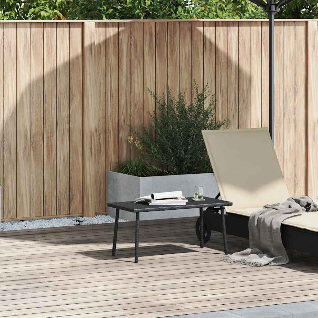 vidaXL Tuin salontafel rechthoekig 80x40x37 cm poly rattan bruin - Aashly