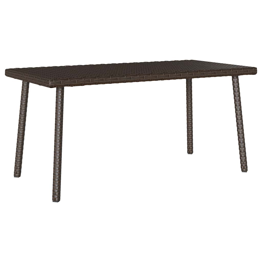 vidaXL Tuin salontafel rechthoekig 80x40x37 cm poly rattan bruin - Aashly