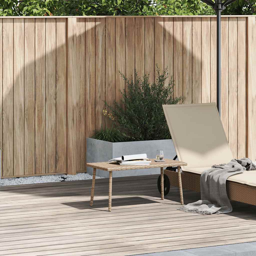 vidaXL Tuin salontafel rechthoekig 80x40x37 cm poly rattan bruin - Aashly