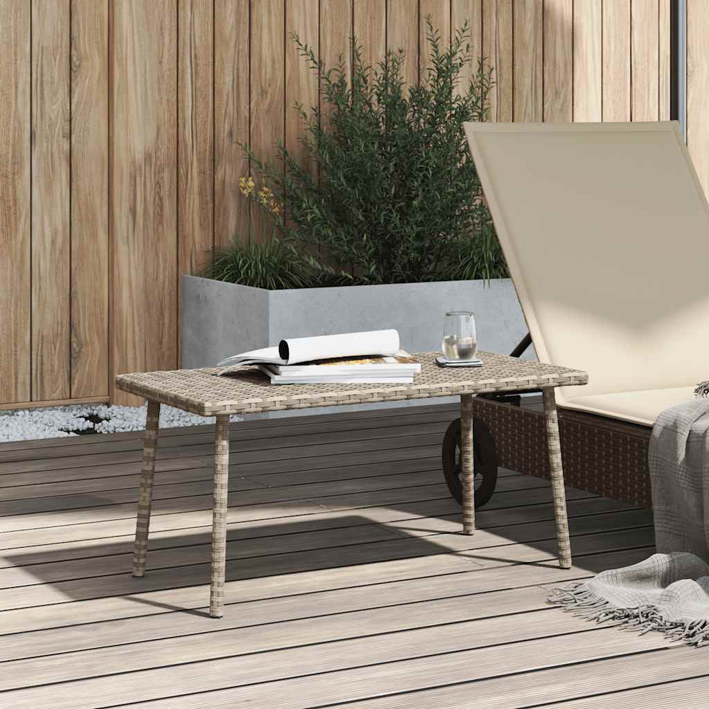 vidaXL Tuin salontafel rechthoekig 80x40x37 cm poly rattan bruin - Aashly