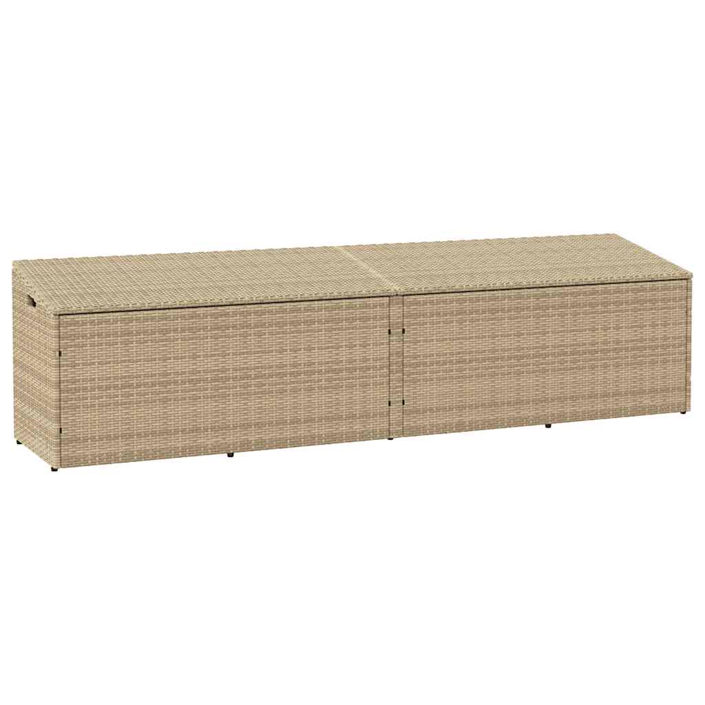 vidaXL Tuinbox 220x50x58 cm poly rattan beige - Aashly