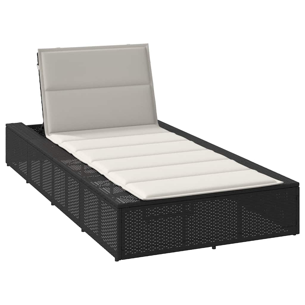 vidaXL Ligbed met zwevend kussen poly rattan bruin - Aashly
