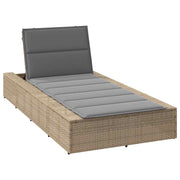 vidaXL Ligbed met zwevend kussen poly rattan bruin - Aashly
