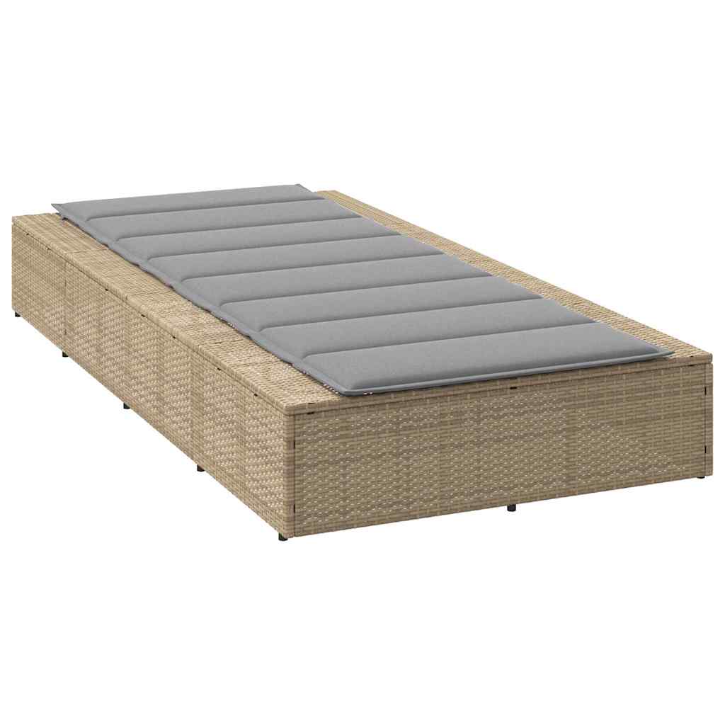 vidaXL Ligbed met zwevend kussen poly rattan bruin - Aashly