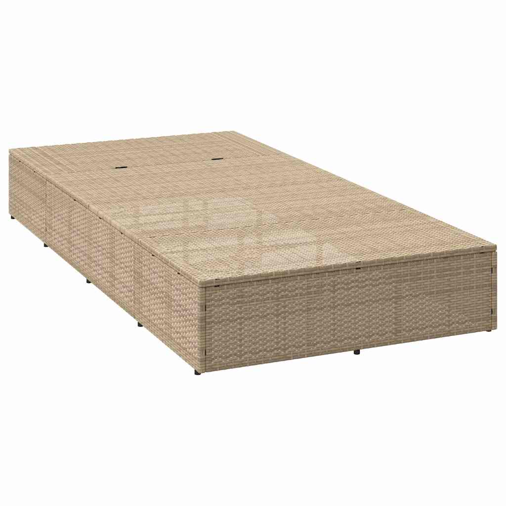 vidaXL Ligbed met zwevend kussen poly rattan bruin - Aashly