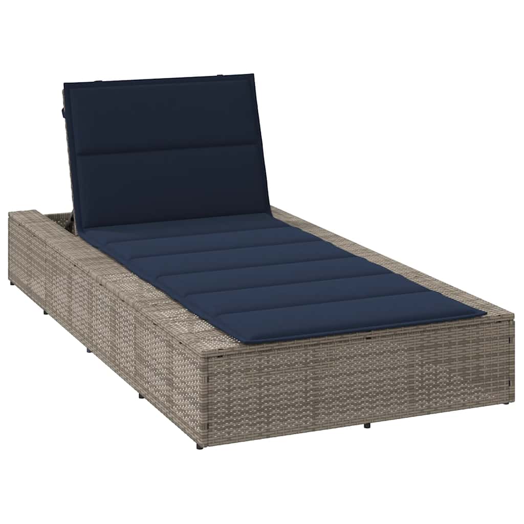 vidaXL Ligbed met zwevend kussen poly rattan bruin - Aashly