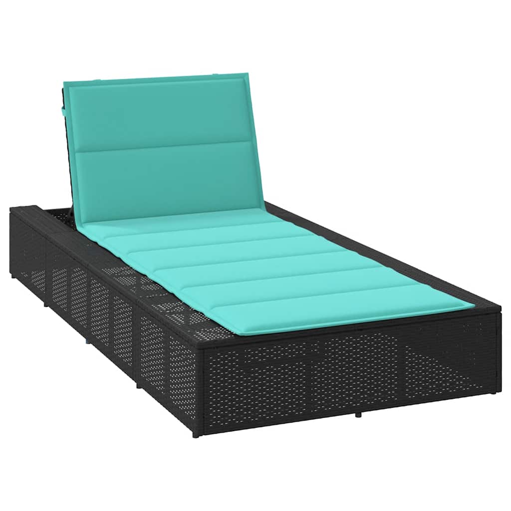 vidaXL Ligbed met zwevend kussen poly rattan bruin - Aashly