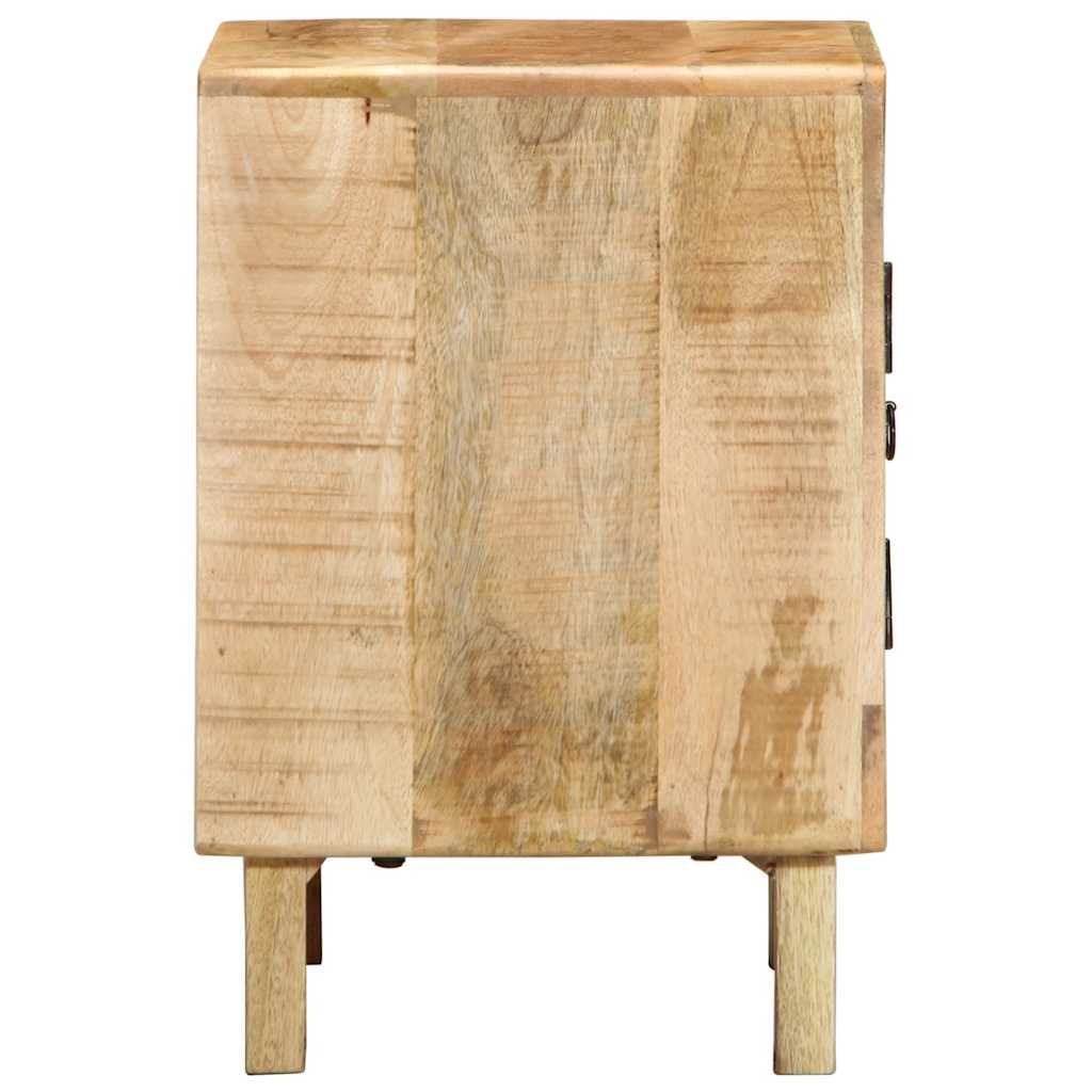 vidaXL Nachtkastje 40x32x46 cm massief ruw mangohout - Aashly