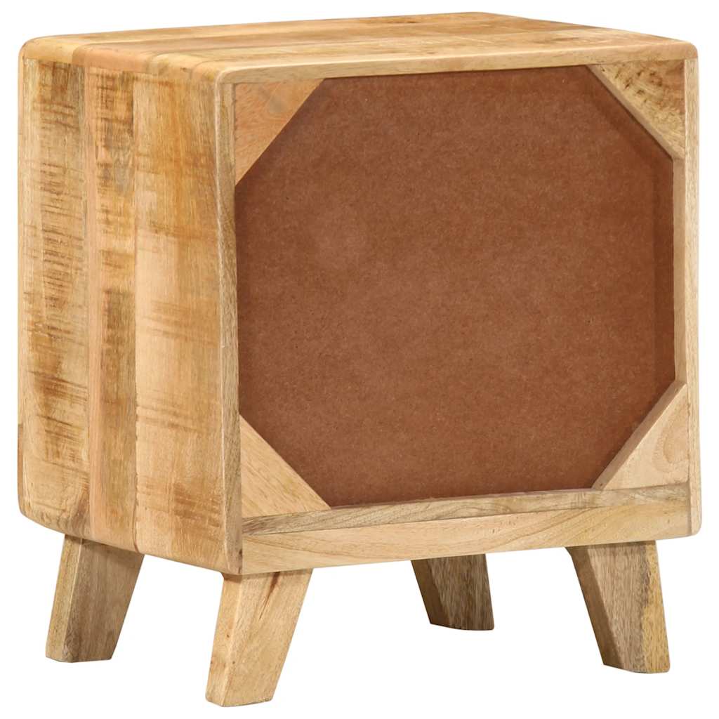 vidaXL Nachtkastje 40x32x46 cm massief ruw mangohout - Aashly