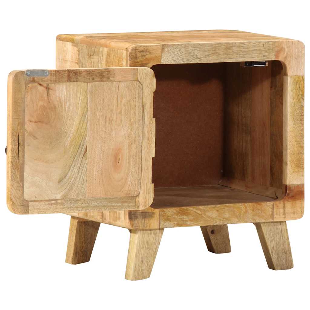 vidaXL Nachtkastje 40x32x46 cm massief ruw mangohout - Aashly