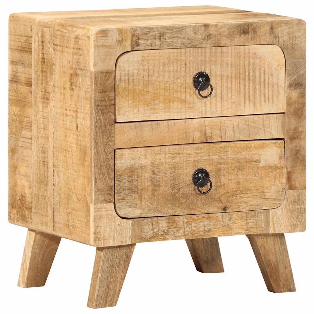vidaXL Nachtkastje 40x32x46 cm massief ruw mangohout - Aashly