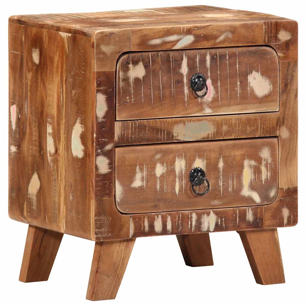 vidaXL Nachtkastje 40x32x46 cm massief ruw mangohout - Aashly