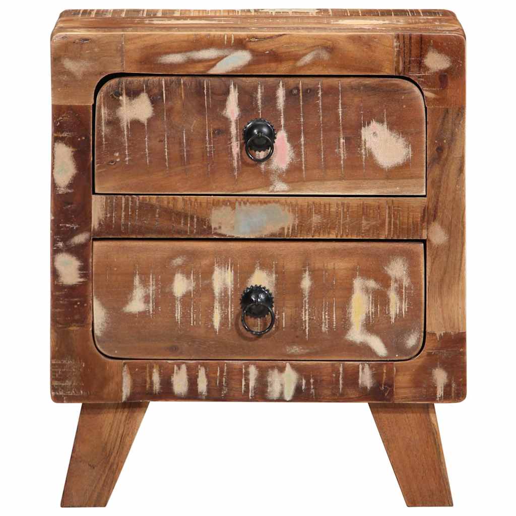 vidaXL Nachtkastje 40x32x46 cm massief ruw mangohout - Aashly