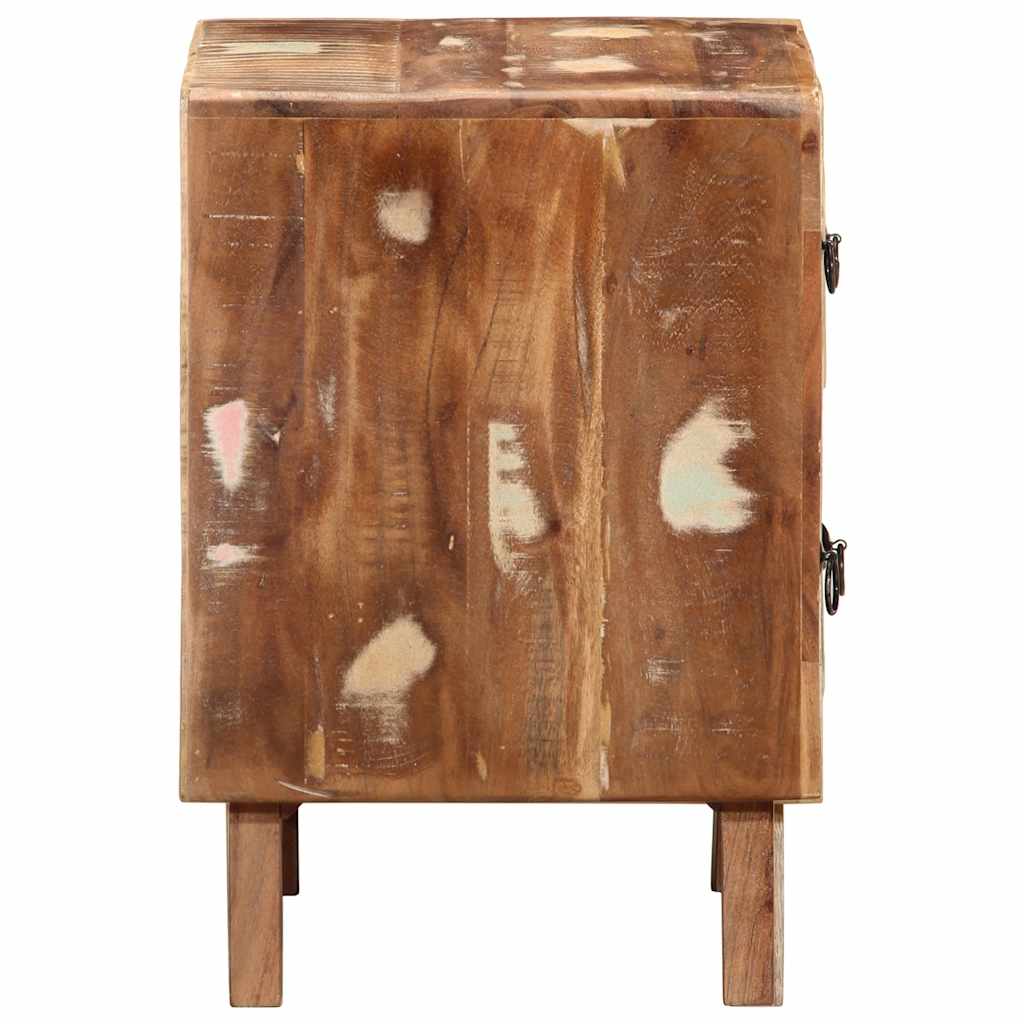 vidaXL Nachtkastje 40x32x46 cm massief ruw mangohout - Aashly