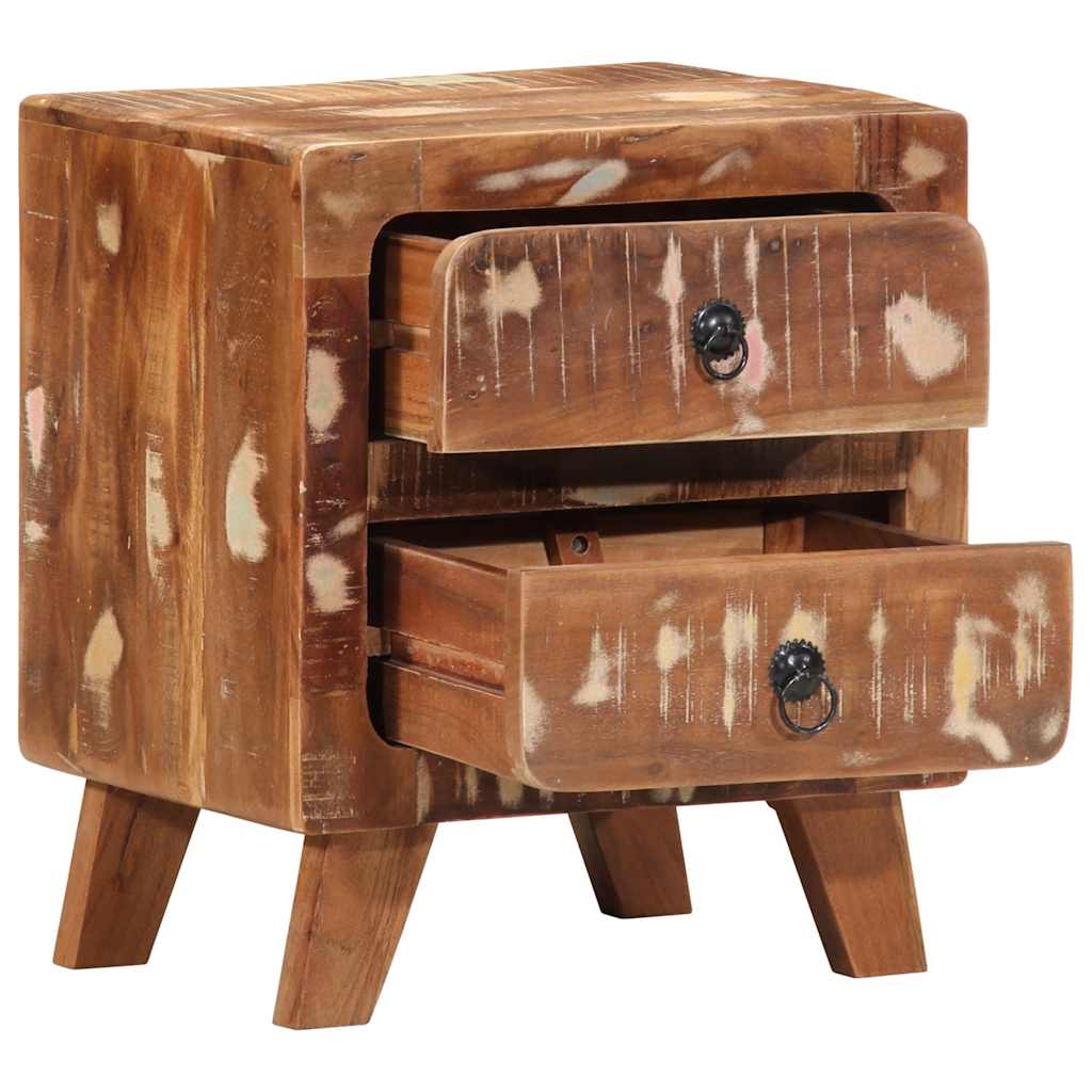 vidaXL Nachtkastje 40x32x46 cm massief ruw mangohout - Aashly