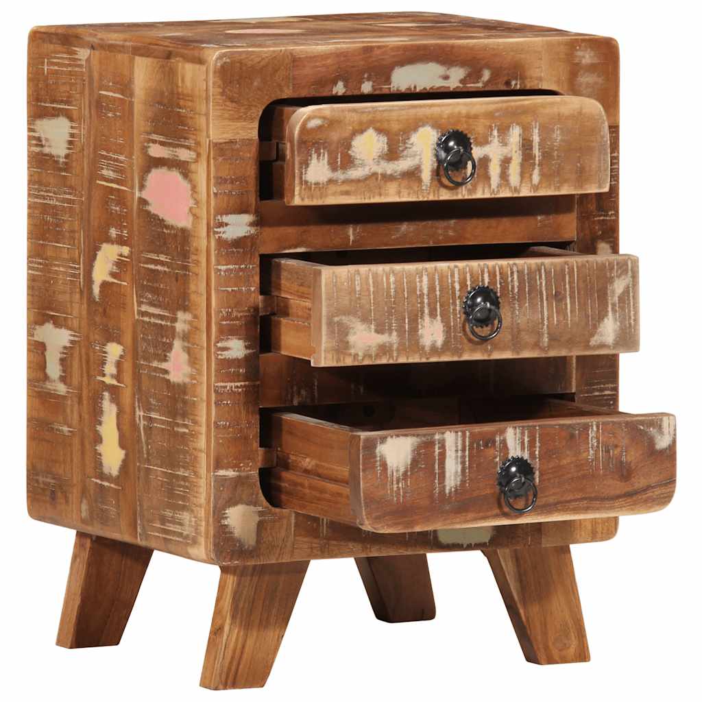 vidaXL Nachtkastje 2 st 37x32x50 cm massief gerecycled hout - Aashly