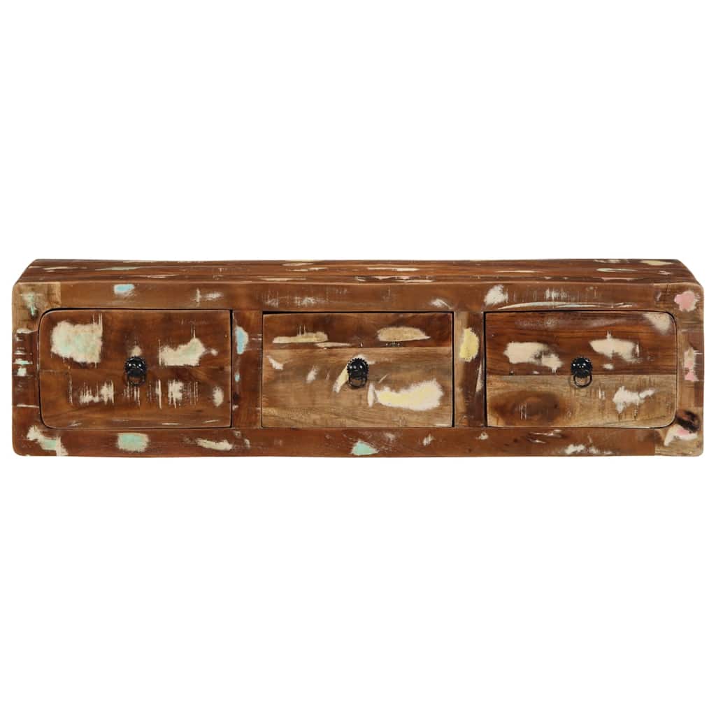 vidaXL Tv-wandmeubel 100x32x25 cm massief hout ruw mangohout