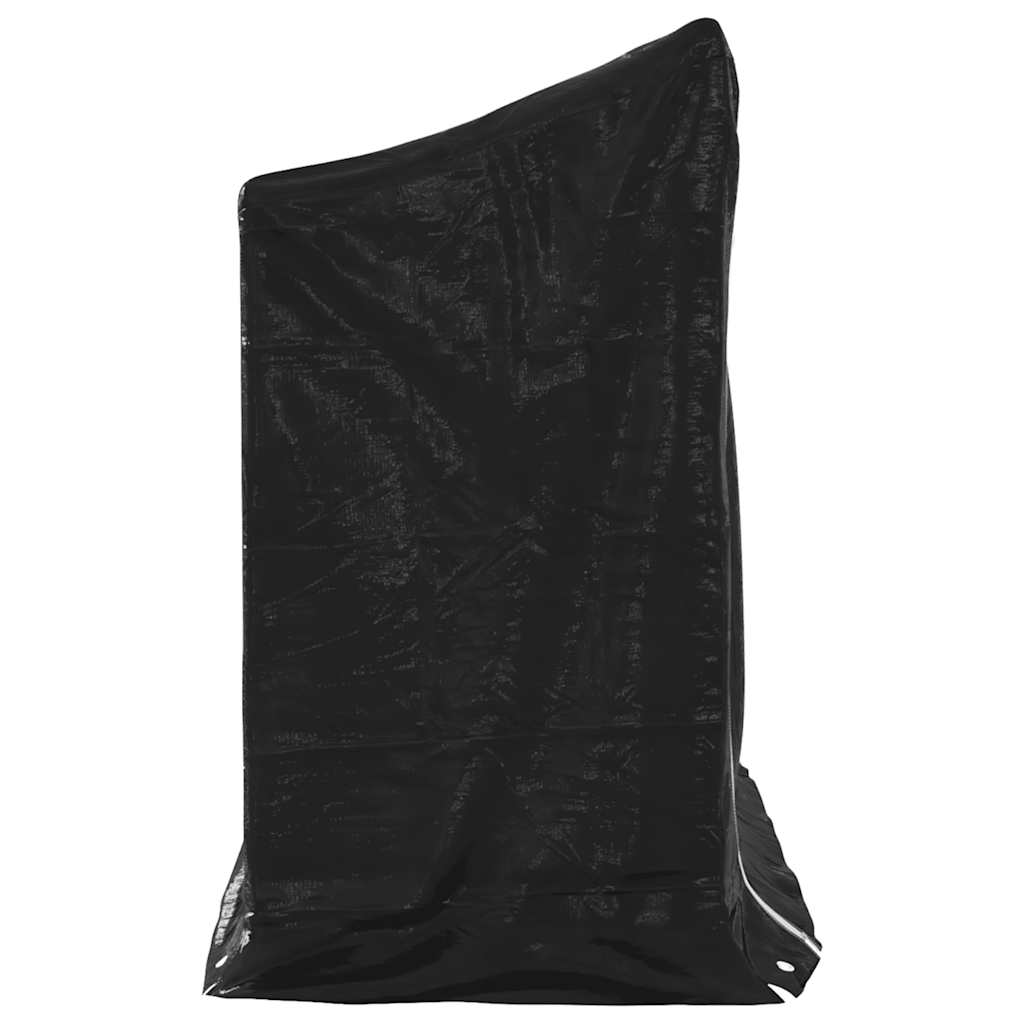 vidaXL Haardhoutrek met regenhoes 100x100x200 cm gegalvaniseerd staal - Aashly