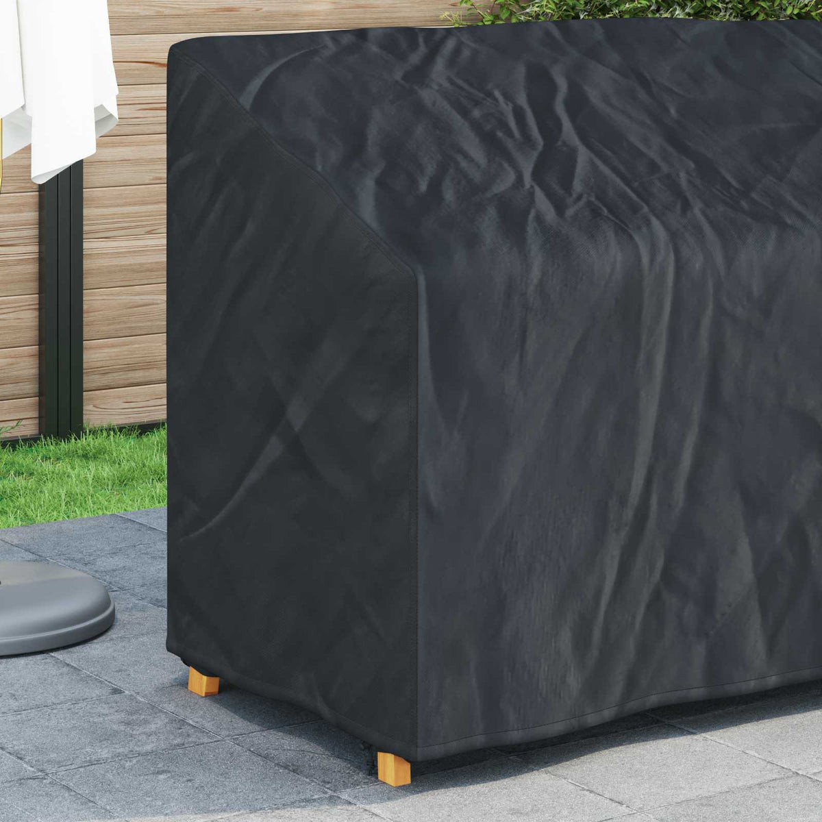 vidaXL Buitenmeubelhoes Zwart 200 x 100 x 89 cm 210D oxford stof