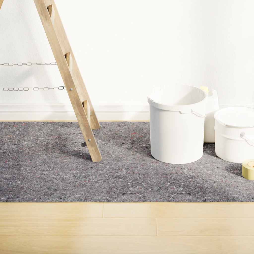 vidaXL Antislip schildersvlies 1020 cm 280 g/m² grijs - Aashly