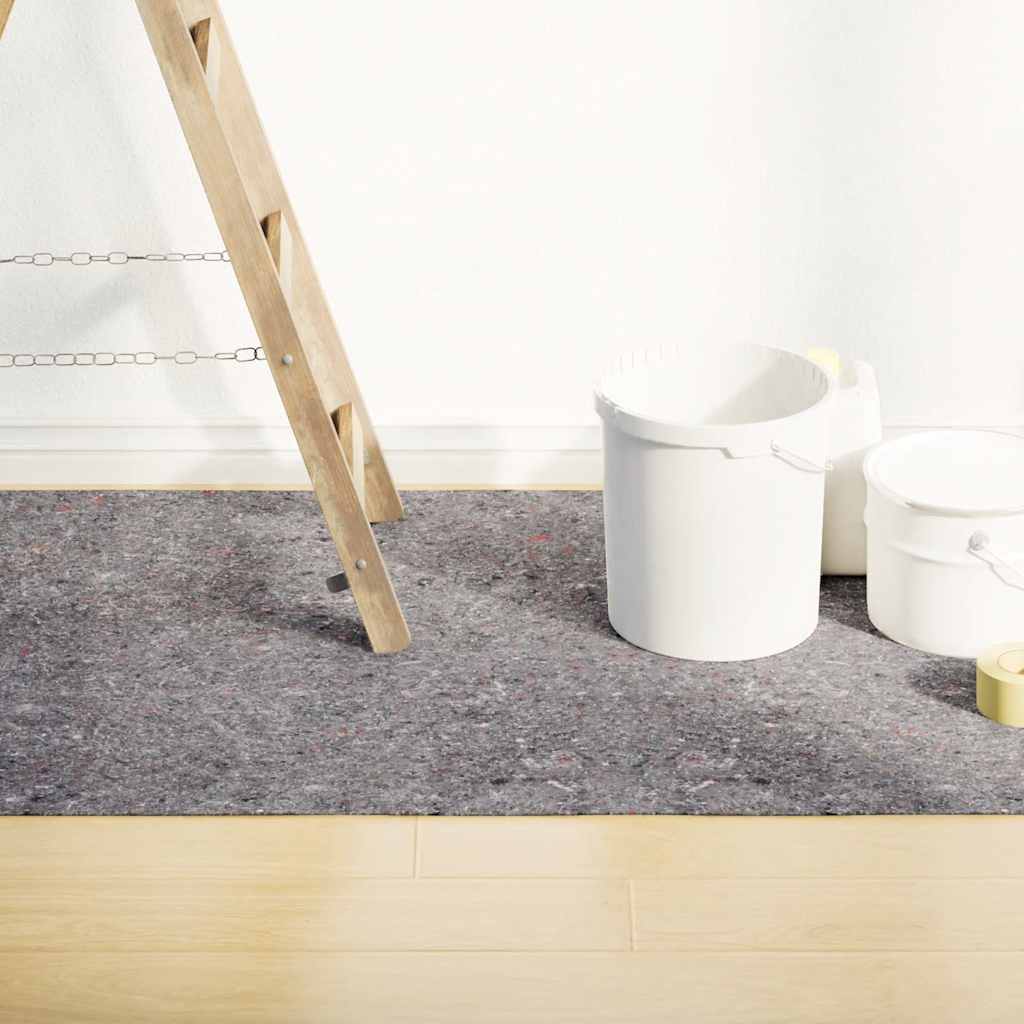 vidaXL Antislip schildersvlies 1020 cm 280 g/m² grijs - Aashly