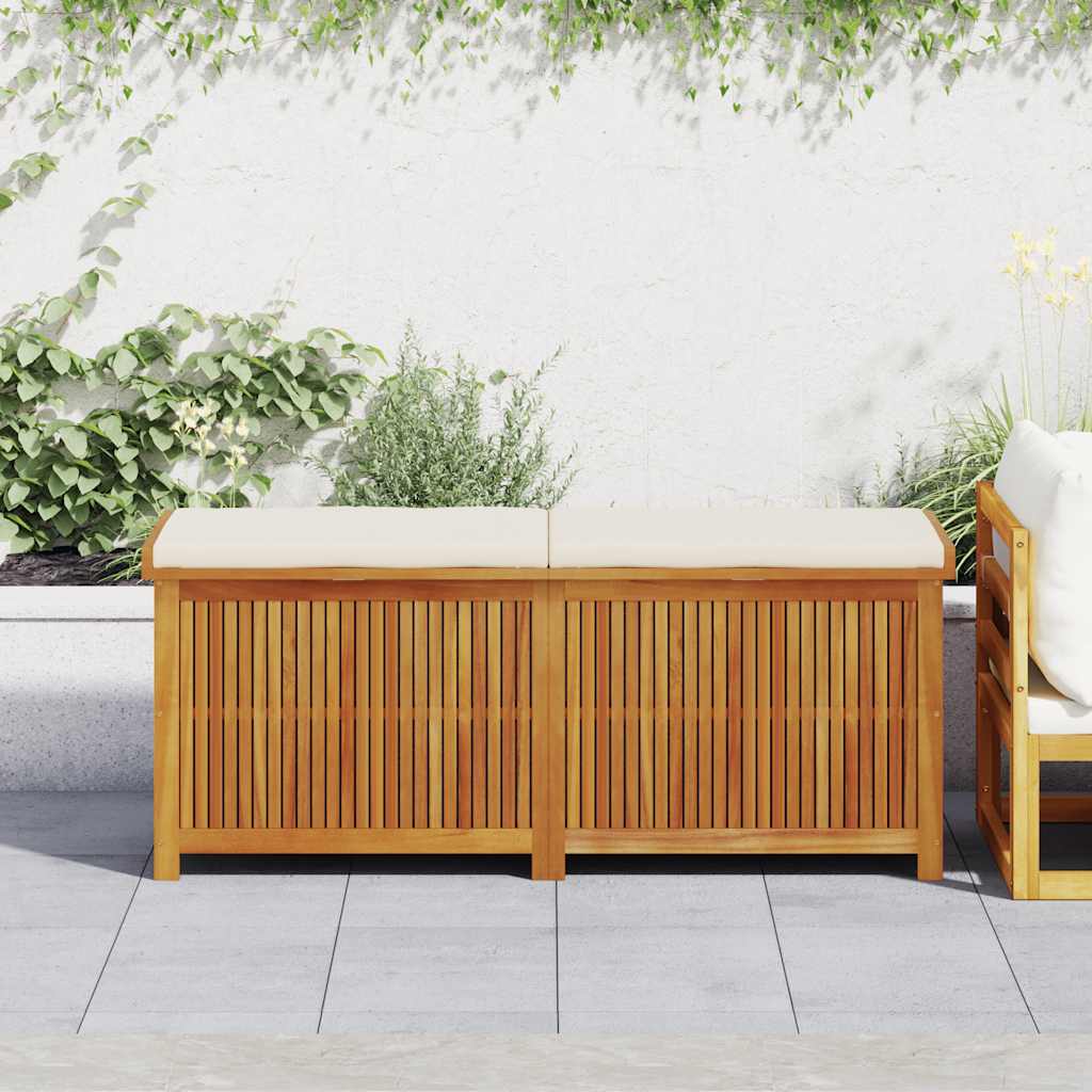 vidaXL Opbergbox voor buiten 113x50x60,5 cm massief acaciahout - Aashly