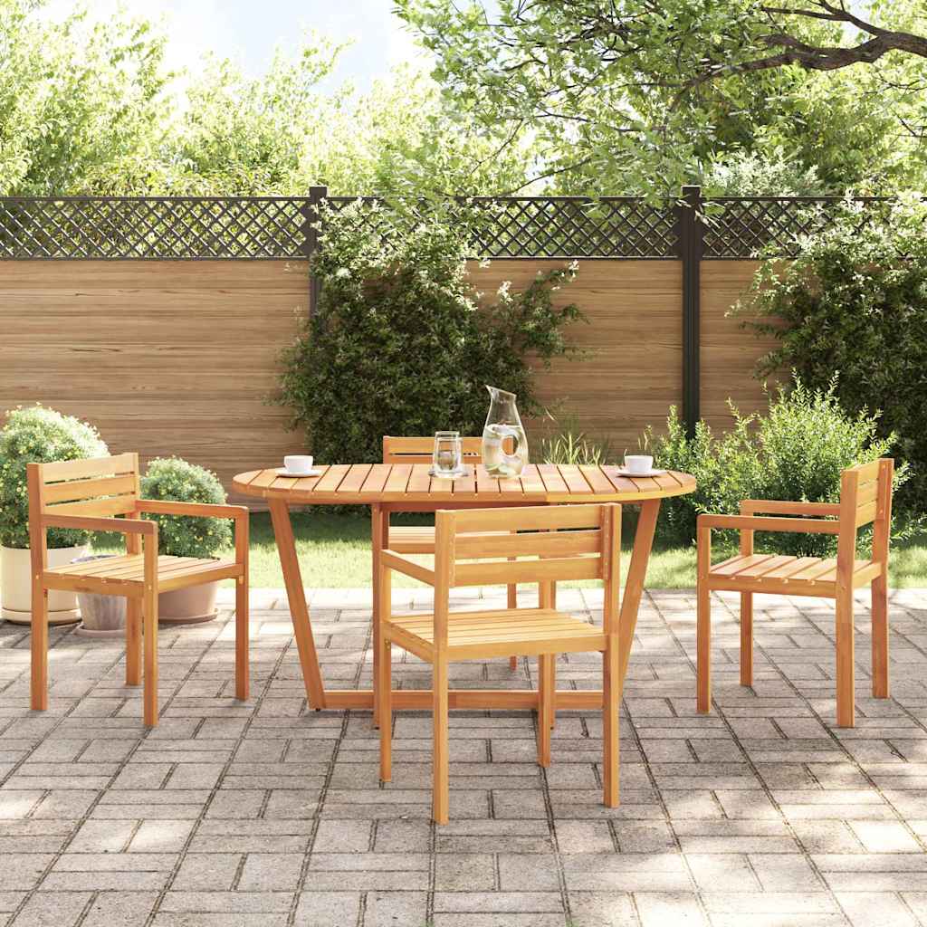 vidaXL Tuintafel ovaal 150x90x75 cm massief acaciahout