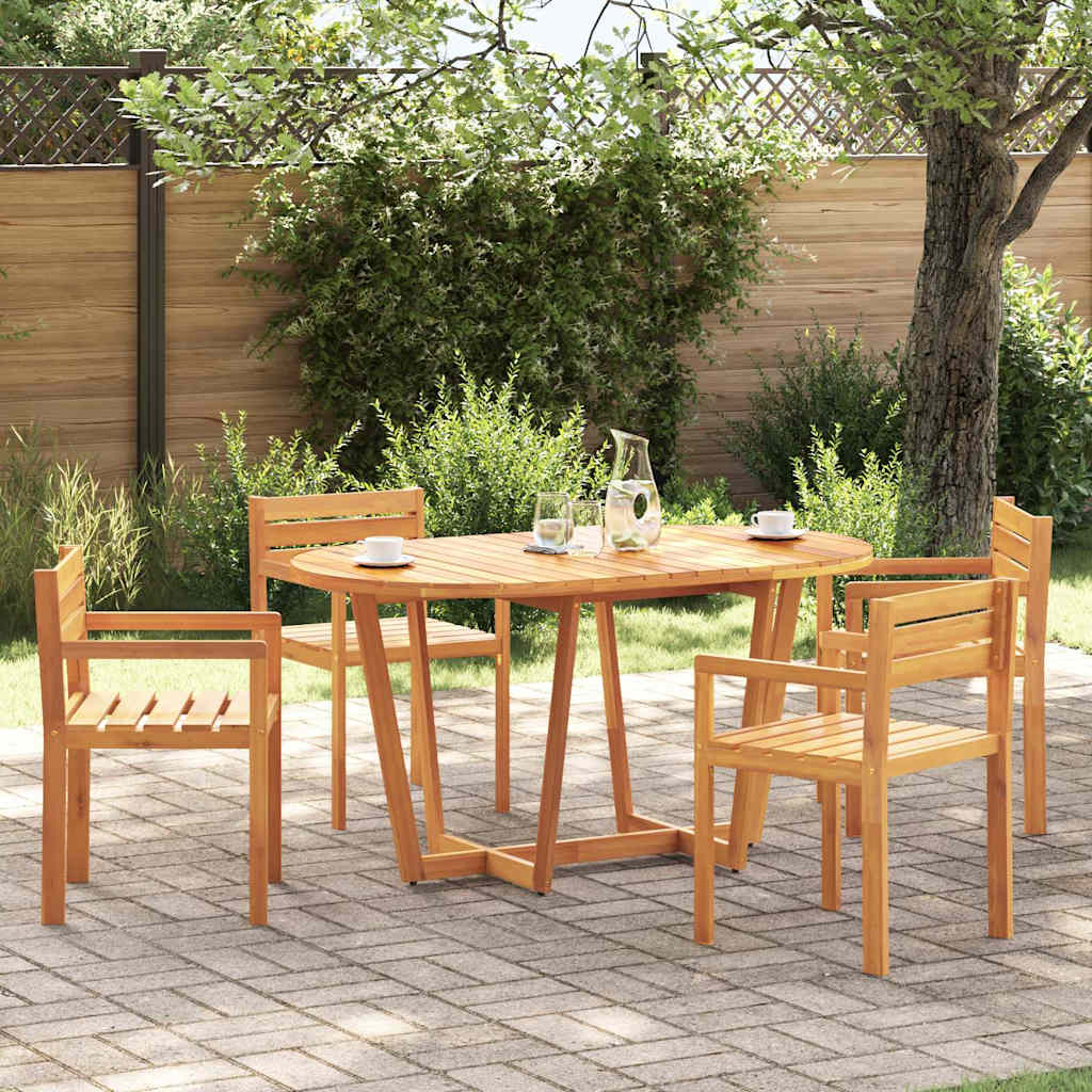vidaXL Tuintafel ovaal 150x90x75 cm massief acaciahout