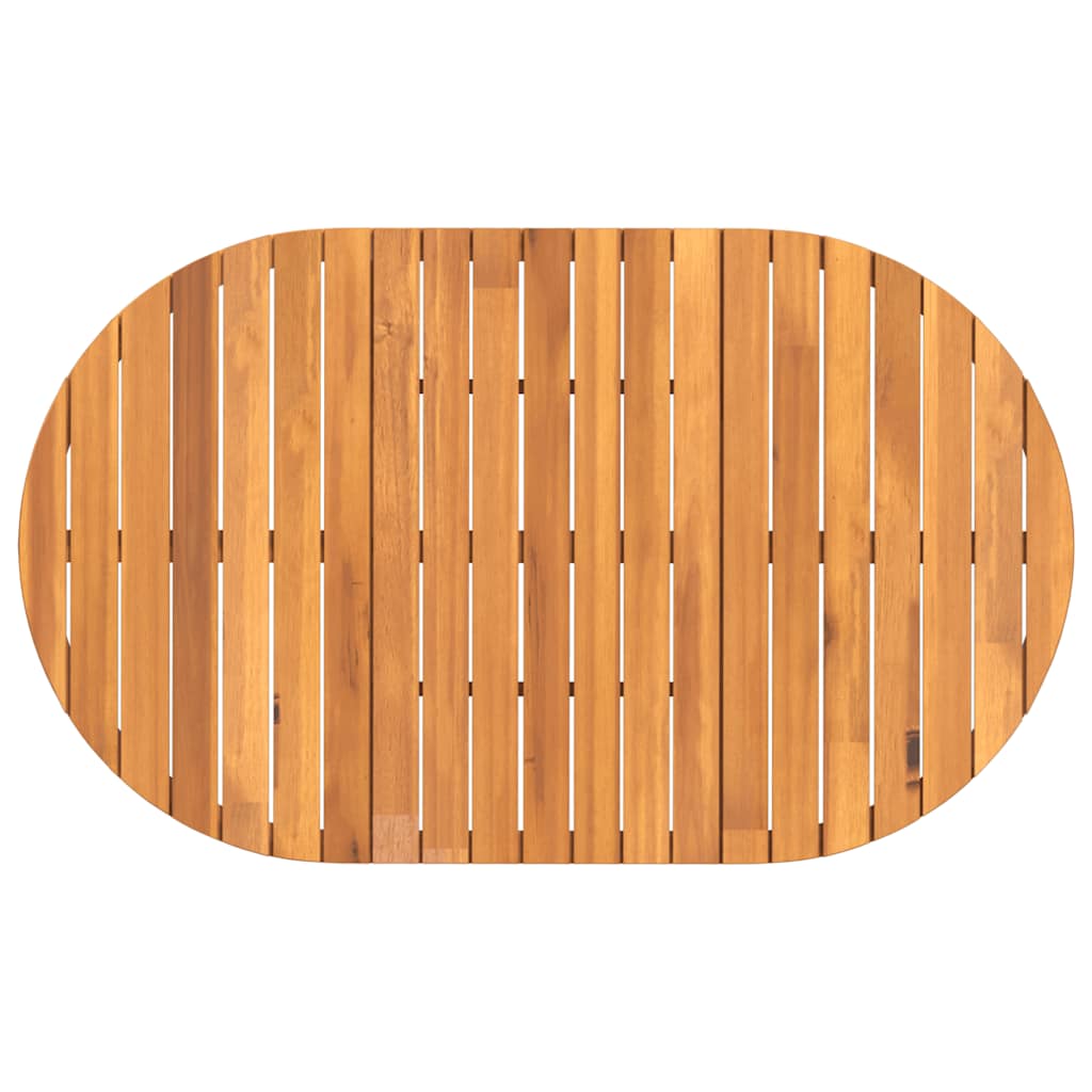 vidaXL Tuintafel ovaal 150x90x75 cm massief acaciahout