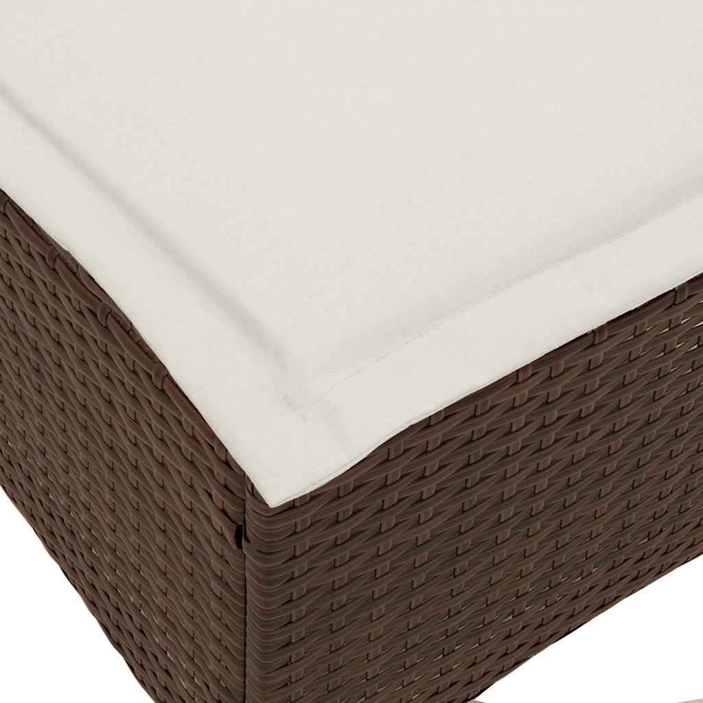 vidaXL Tuinkrukken met kussens 2 st 55x55x36 cm poly rattan grijs - Aashly