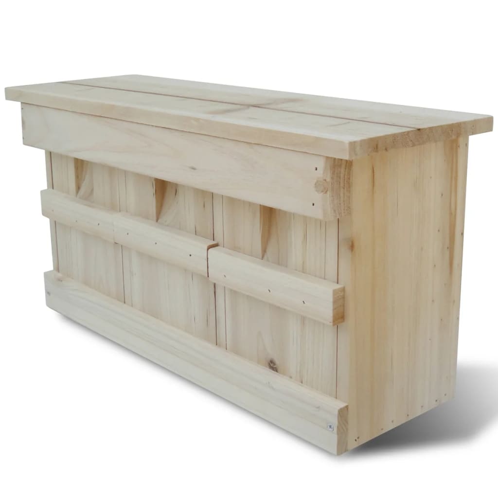 vidaXL Mussenhuizen 2 st 44x15,5x21,5 cm hout