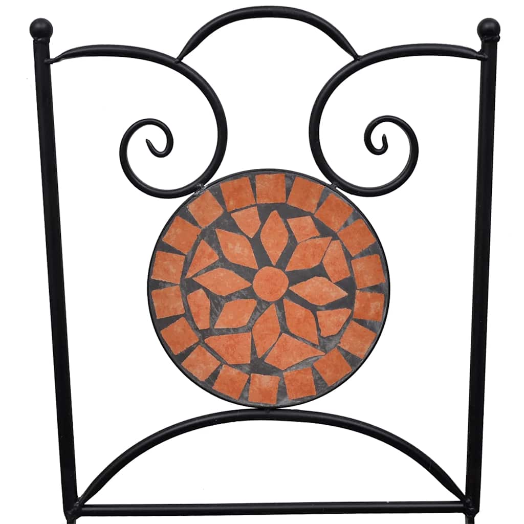 vidaXL Bistrostoelen inklapbaar 2 st keramiek terracottakleurig - Aashly