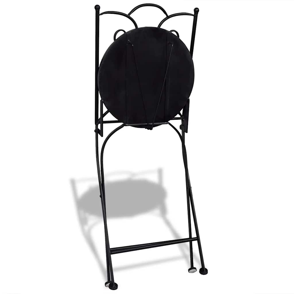 vidaXL Bistrostoelen inklapbaar 2 st keramiek terracottakleurig - Aashly