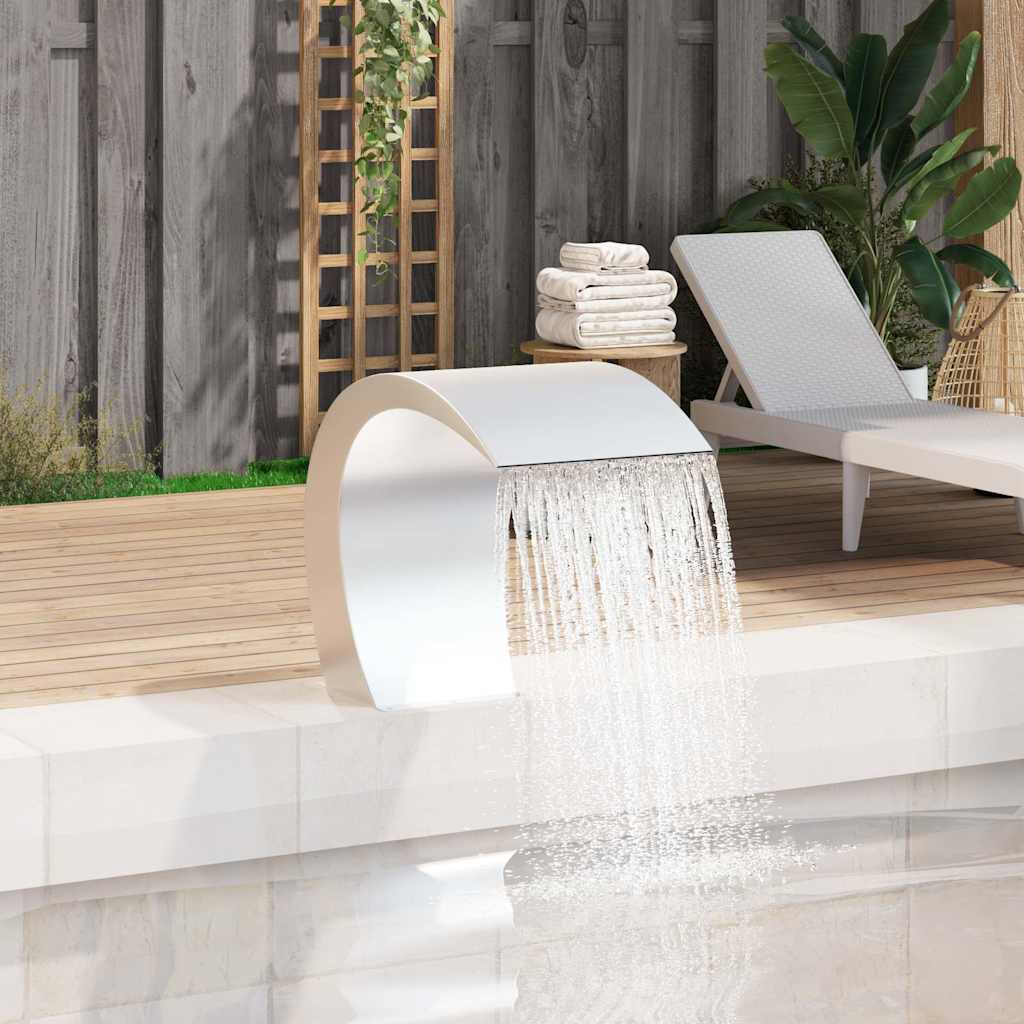 vidaXL Zwembadwaterval 45x30x60 cm roestvrij staal - Aashly