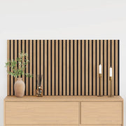 vidaXL Akoestische wandpanelen 2 st latten 60,5x60 cm eikenfineer