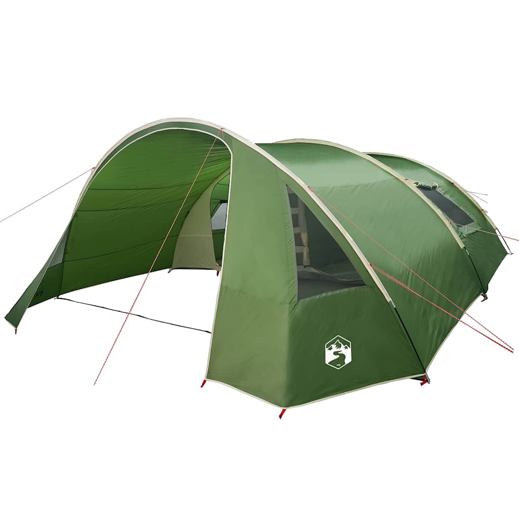 vidaXL Tunneltent met dak met opslag Groen en Wit 700 x 590 x 215 cm