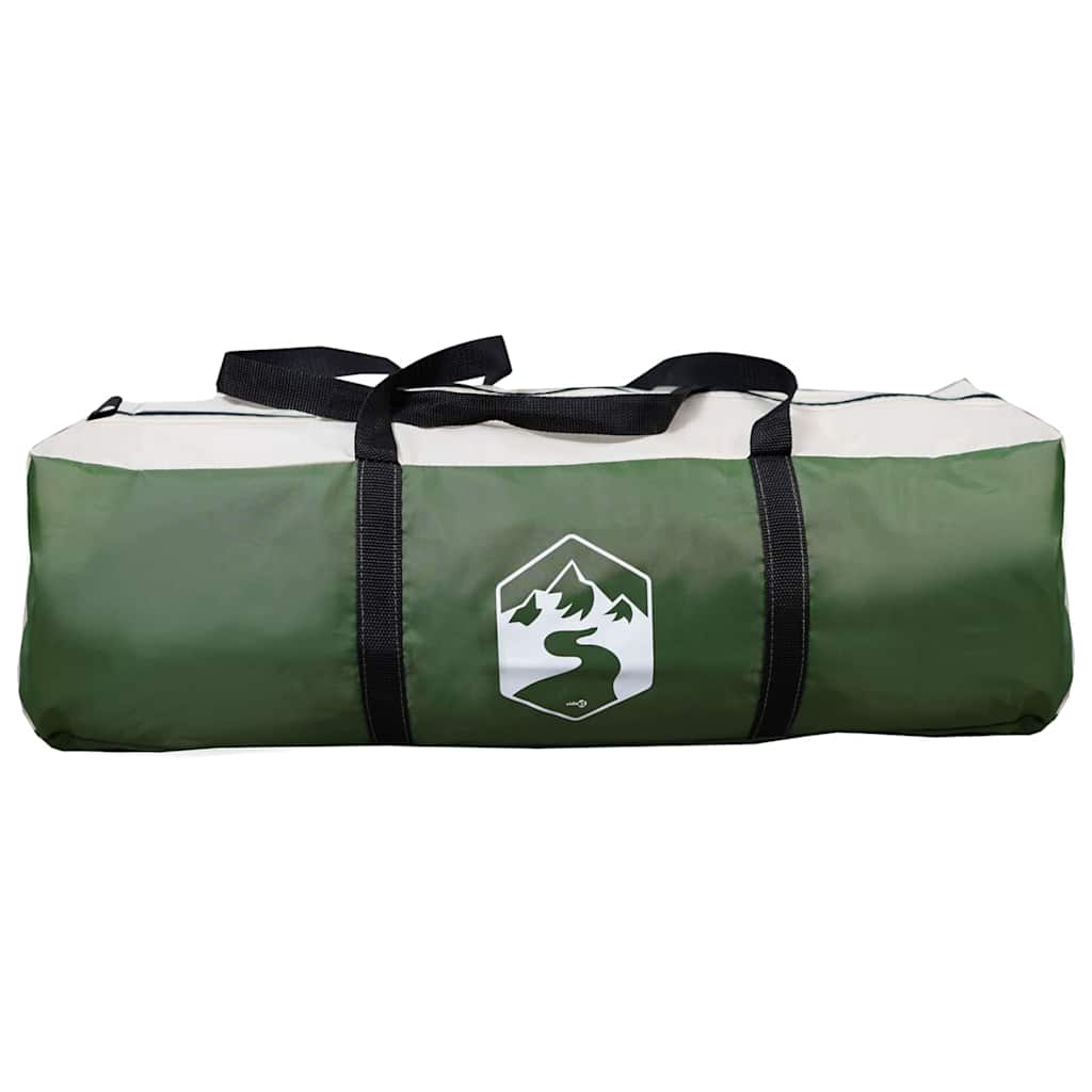 vidaXL Gezinstent met dak met opslag Groen en Grijs 460 x 430 x 214 cm