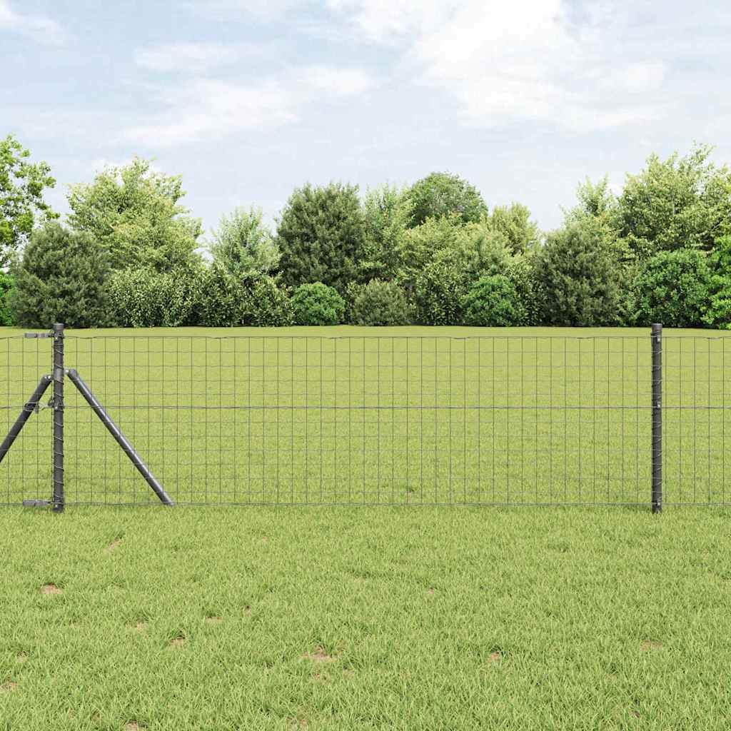 vidaXL Hekpalen 26 st Ø32 mm 80 cm gegalvaniseerd staal groen