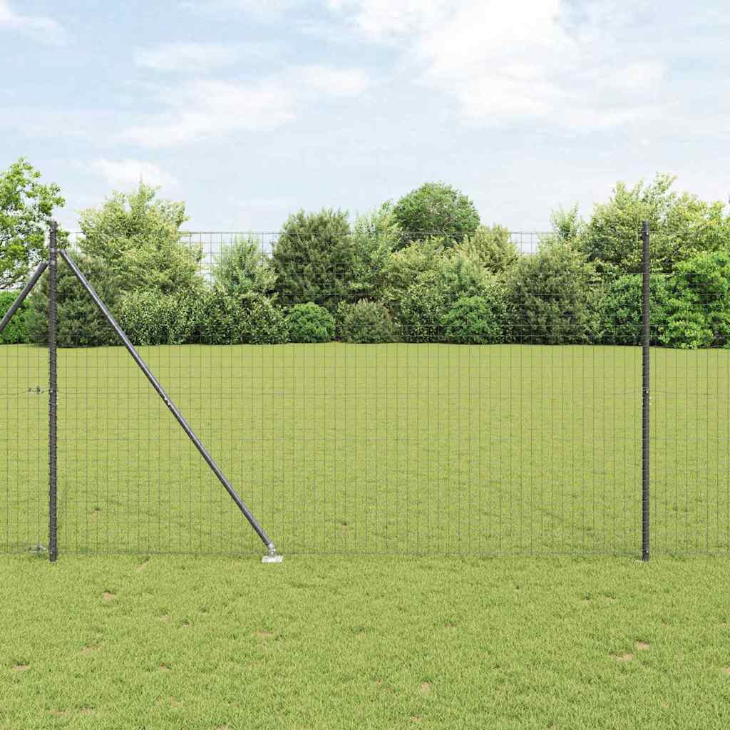 vidaXL Hekpalen 26 st Ø32 mm 80 cm gegalvaniseerd staal groen